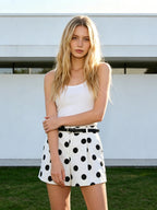 Wind Belt Belt Versatile Polka Dot Shorts
