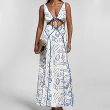 Strap waist temperament slanted shoulder dress