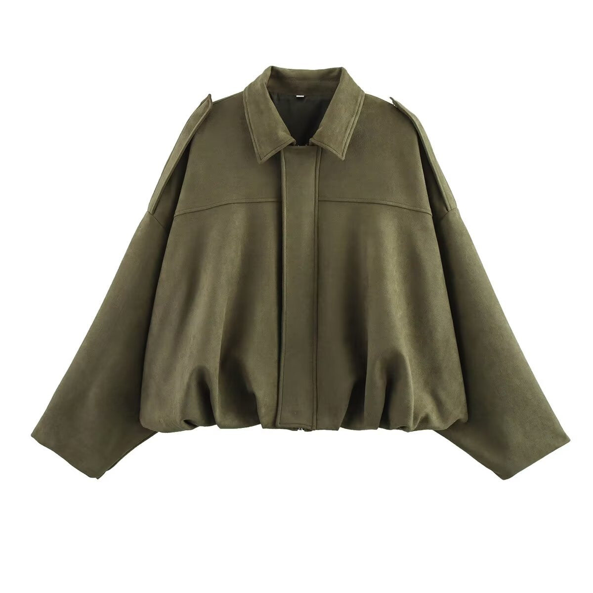 Suede Zip Casual Jacket Top