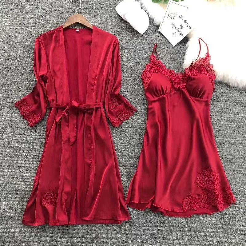 Satin home nightgown