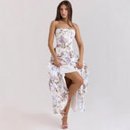 Floral suspender dress