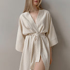Printed breathable nightgown bath