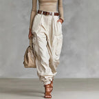 Multi-pocket tooling trousers for women