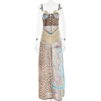 Split tube top chiffon dress