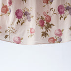 Little Rose Temperament Mulberry Silk Lotus Leaf Edge Dress