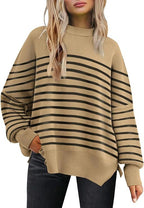 crew neck bat wing long-sleeved sweater