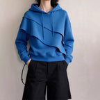 Casual hooded long-sleeved sweater