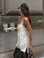 Lace sling vest top