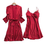 Satin home nightgown