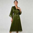 Satin imitation silk stretch dress