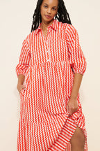 Printed shirt dress