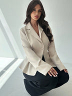 Small suit solid color jacket cardigan