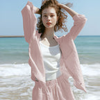 Hemp shirt women's European lapel sunscreen cardigan