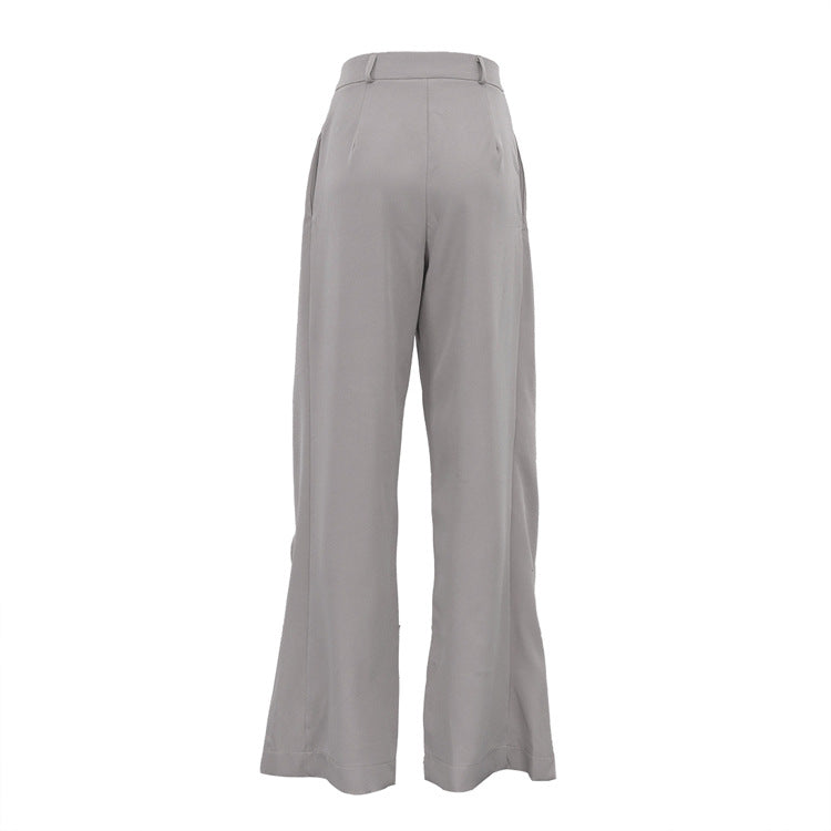 High Waist Loose Irregular Casual Wide Leg Pants
