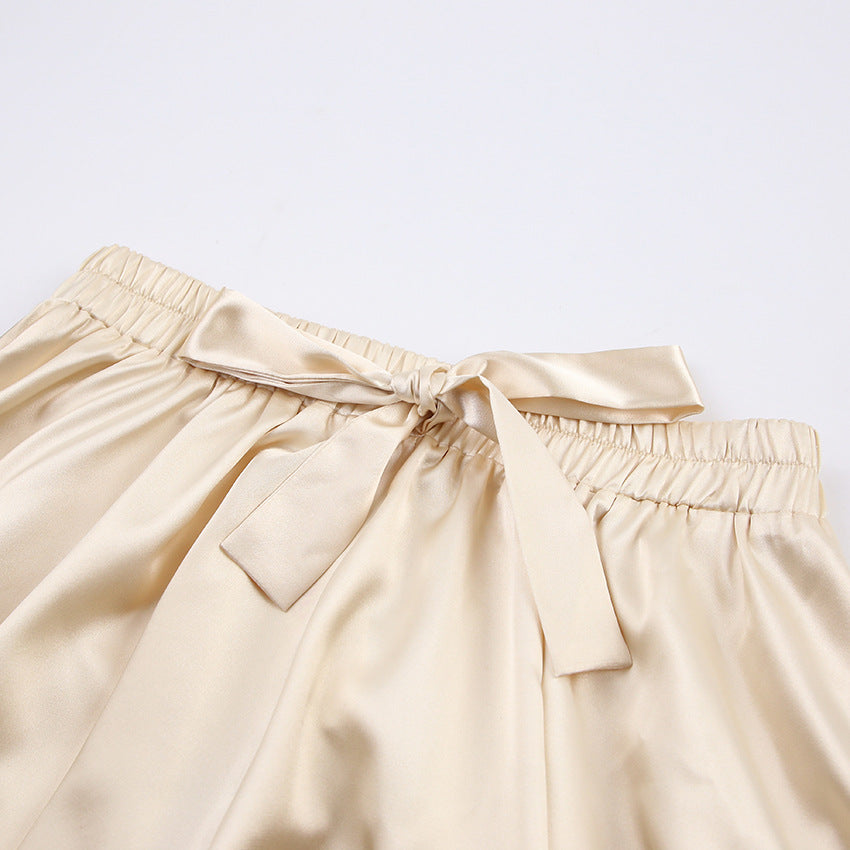 Silk long-sleeved bathrobe loungewear