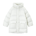 Super Soft High Density Zero Pressure Hooded Gall Free Down Jacket