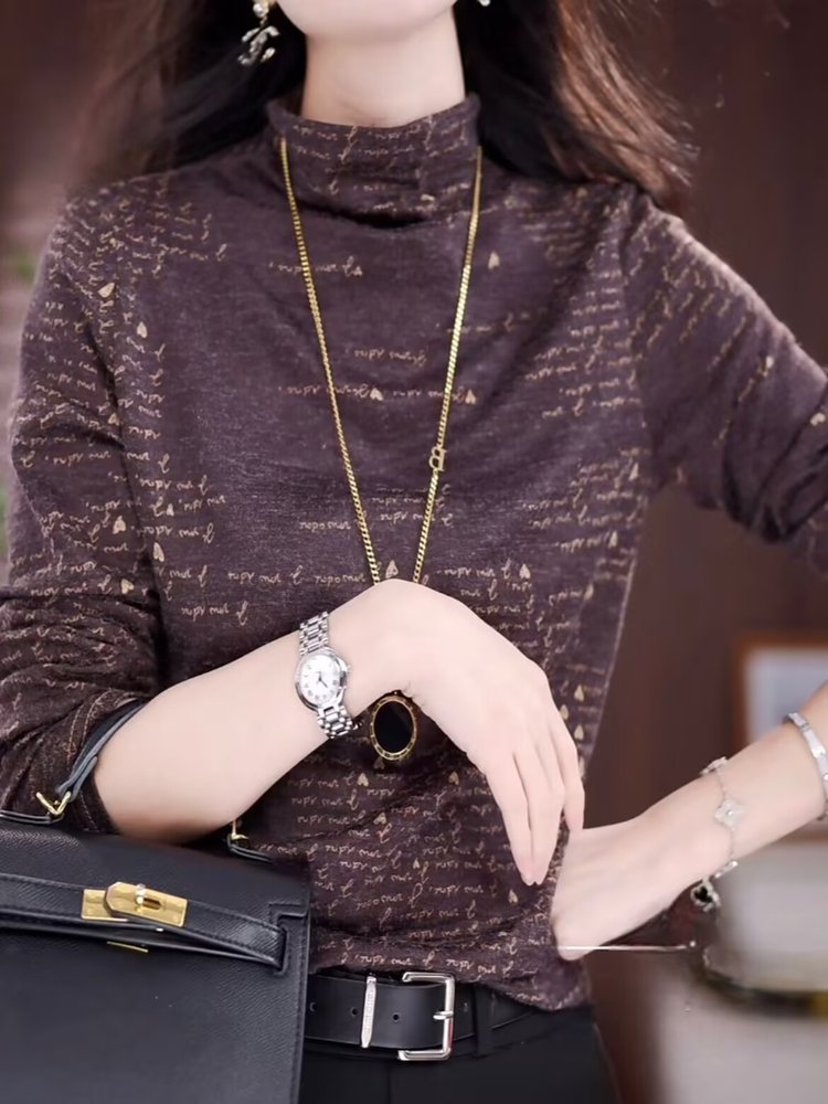 Bottom shirt double-sided velvet thermal top