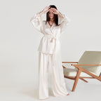 Simulated silk loungewear set