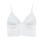 Yuyue Silk Camisole Bra - Lightweight Wire-Free Women's Mulberry Silk Underwear with Adjustable Thin Straps