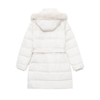Simple thermal hooded down jacket