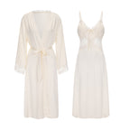 Side slit suspender nightgown