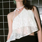 Yoga suit vest with lace mesh outside