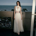 Waist Chiffon V-Neck Waist Dress