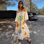 Casual Fashion Linen Loose Shoulder Dress