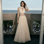 Waist Chiffon V-Neck Waist Dress