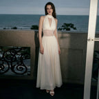 Waist Chiffon V-Neck Waist Dress
