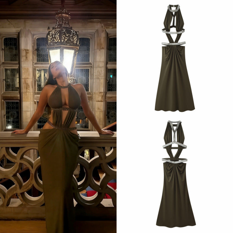 Hollow temperament slim fit sexy dress