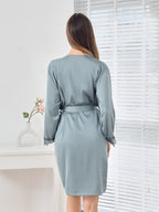 Silk suspender shorts nightgown V-collar loungewear