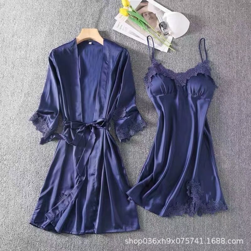 Satin home nightgown