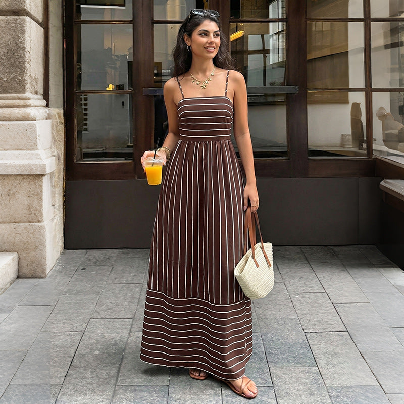 Vintage Vacation Suspender Halter Dress