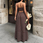 Vintage Vacation Suspender Halter Dress