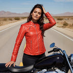 Stand-up collar slim-fit jacket