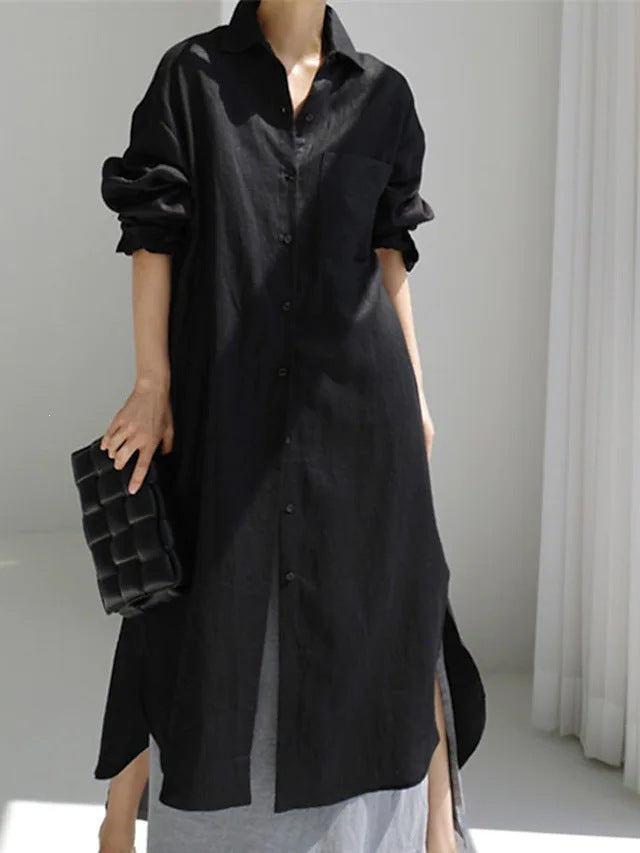 Bottom shirt cardigan long dress