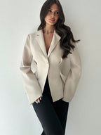 Small suit solid color jacket cardigan