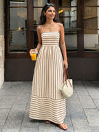 Vintage Vacation Suspender Halter Dress