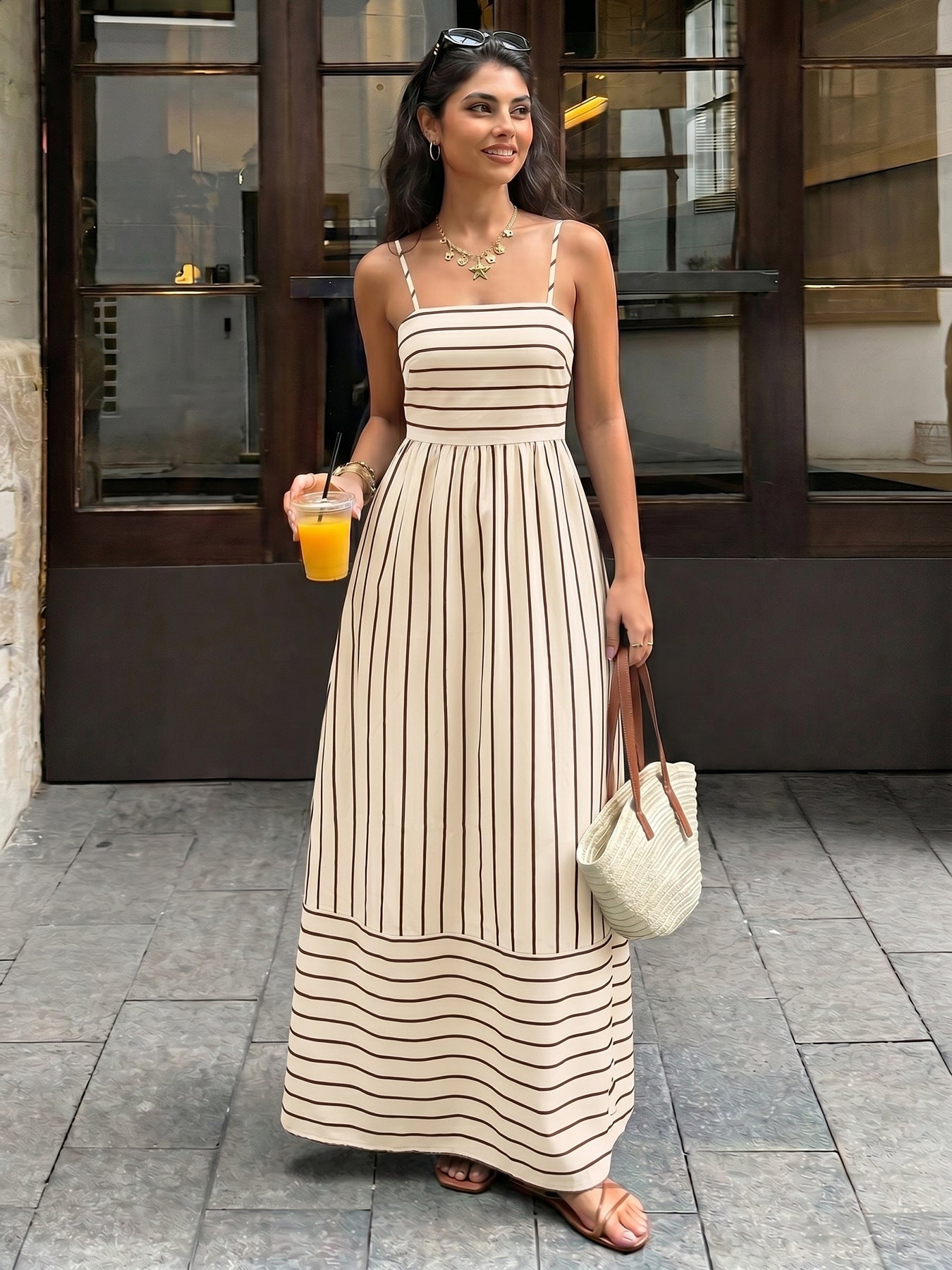 Vintage Vacation Suspender Halter Dress