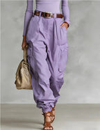 Multi-pocket tooling trousers for women