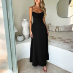 Suspender A-shaped long dress dress