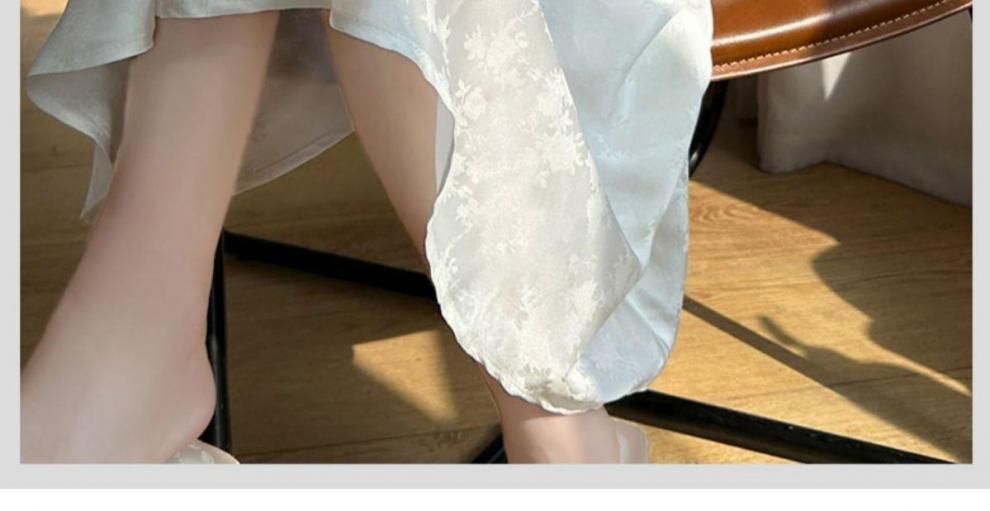 Silk mulberry silk suspender dress