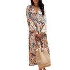 Floral summer pleated floral print dress