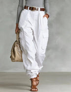 Multi-pocket tooling trousers for women
