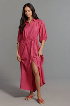 Printed shirt dress