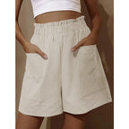 High waist casual shorts