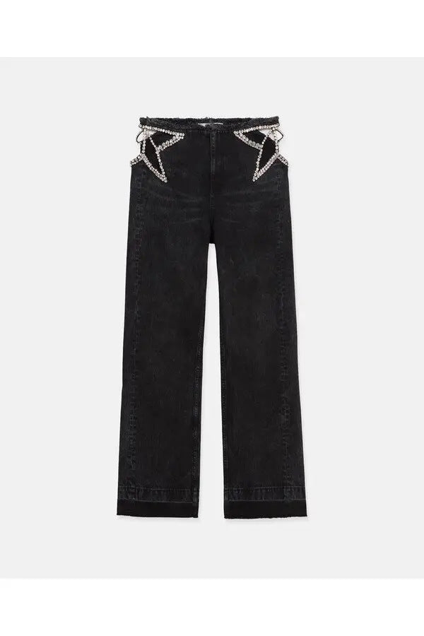 Hollow pocket jeans