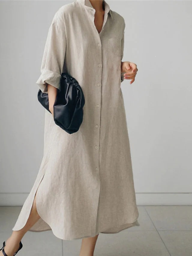 Bottom shirt cardigan long dress