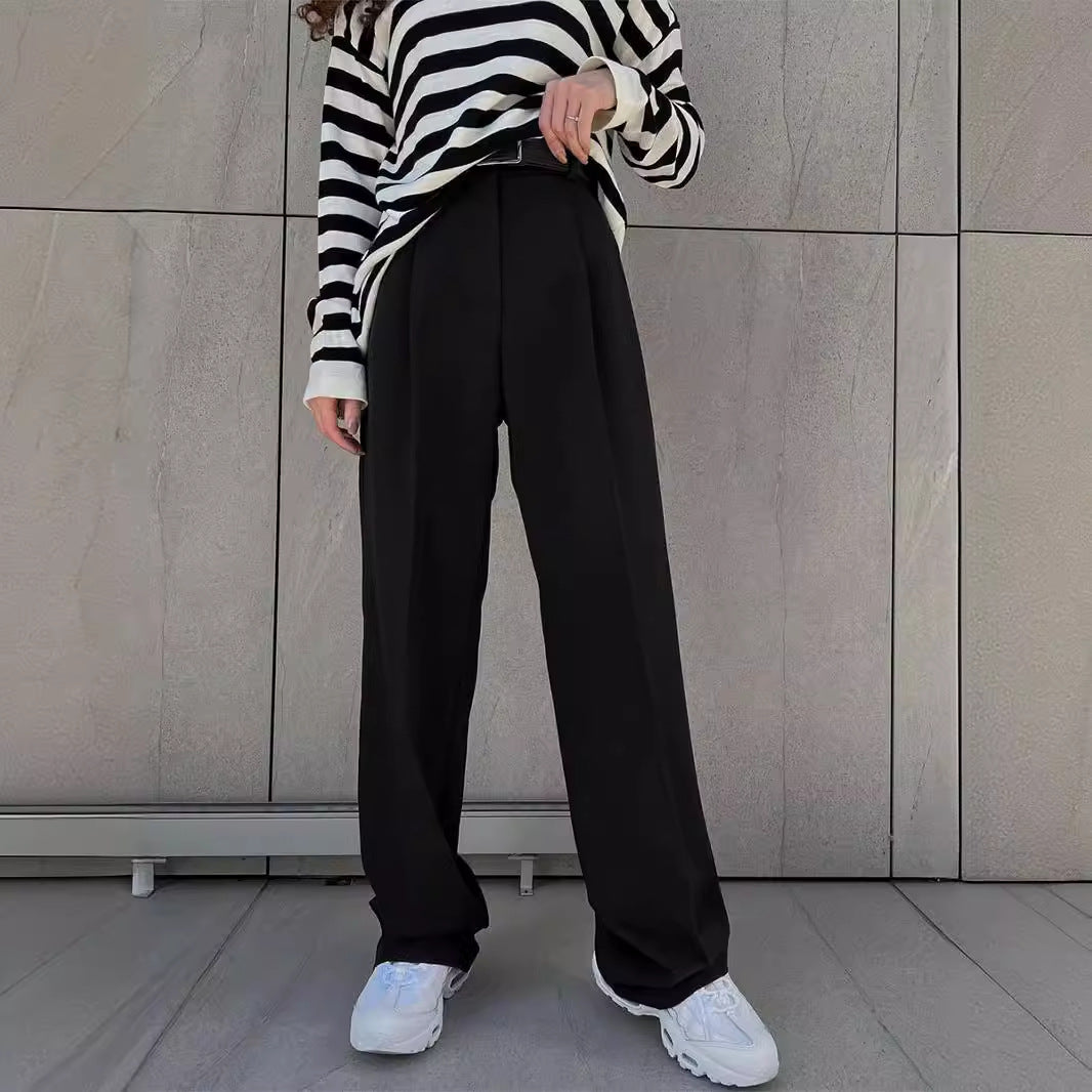 Loose straight trousers suit pants